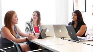 students in conference room