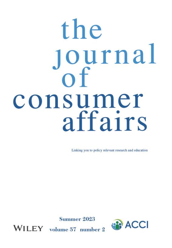 Journal of Consumer Affairs Cover Summer 2023