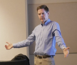 Matthew Glennon Speaking to Students